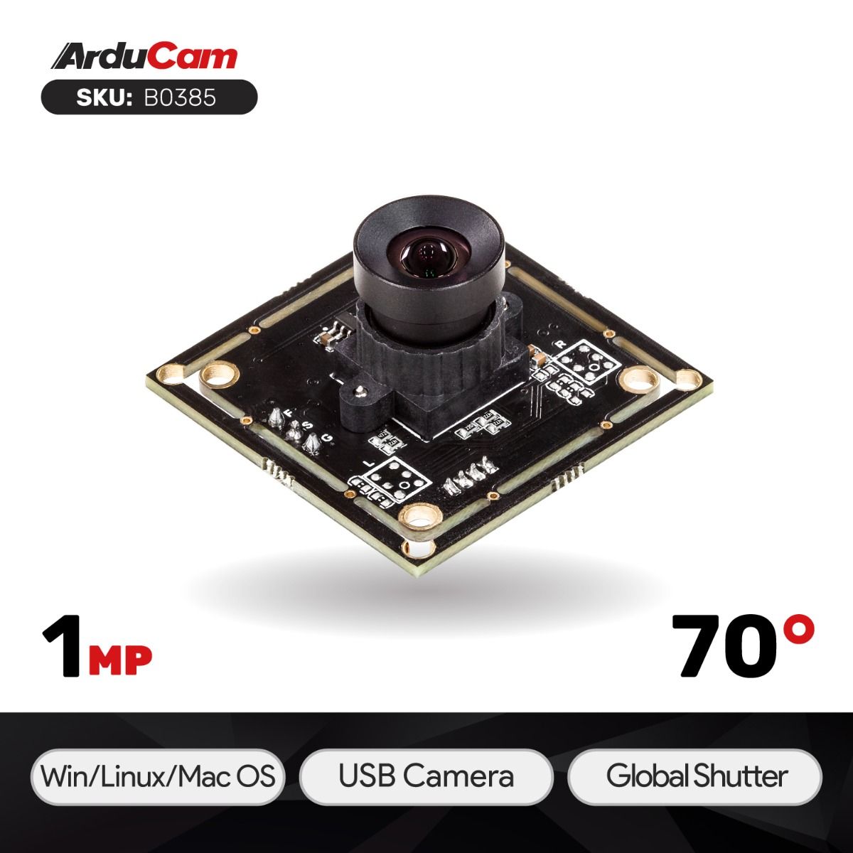 Arducam ۷ι  ÷ USB ī޶ , 1MP OV9782 UVC ķ , ְ M12 , ũ , 120fps